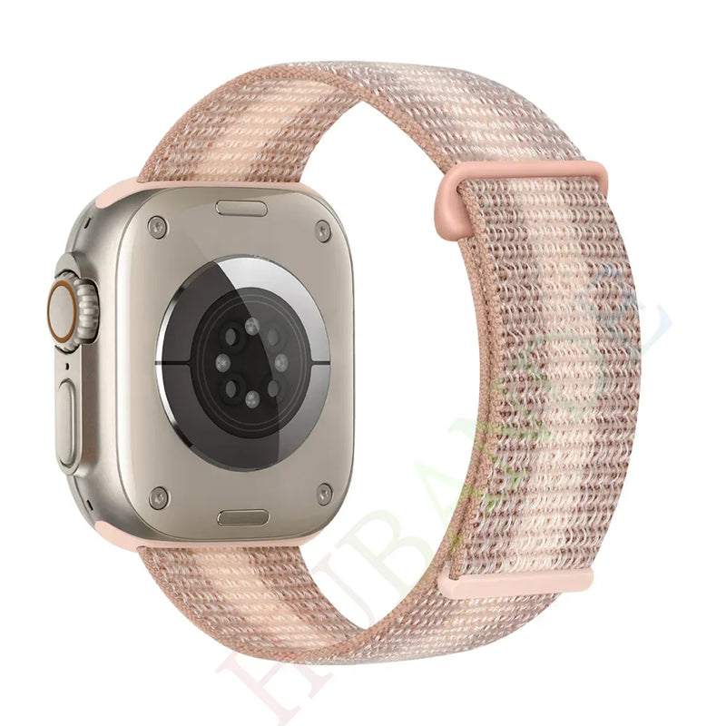 Nylon Loop Strap for Apple, Watch Sport Band Bracelet for Series Ultra 8/7/6, SE, 5, 4, 38mm to 49mm