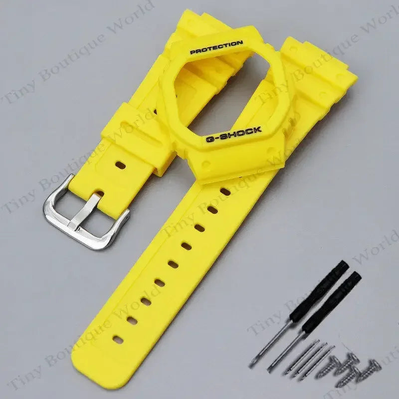 Resin Silicone Strap for Casio G-SHOCK DW5600 – Sports Waterproof Watchband