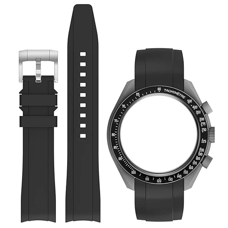 Rubber Strap for Omega Swatch Moonswatch – Soft Waterproof Sport Wristband for Men & Women