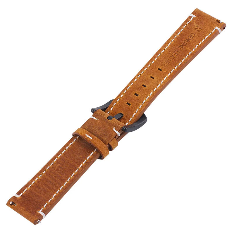 Retro Calf Leather Watchband Samsung, Huawei, Omega, Rolex and other models (18mm/20mm/22mm/24mm)