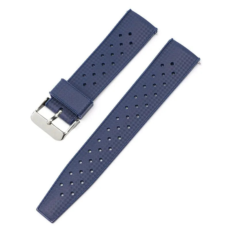 18mm, 20mm, 22mm Tropical Rubber Strap for Oris, Seiko, Citizen - Quick Release Silicone Watch Band