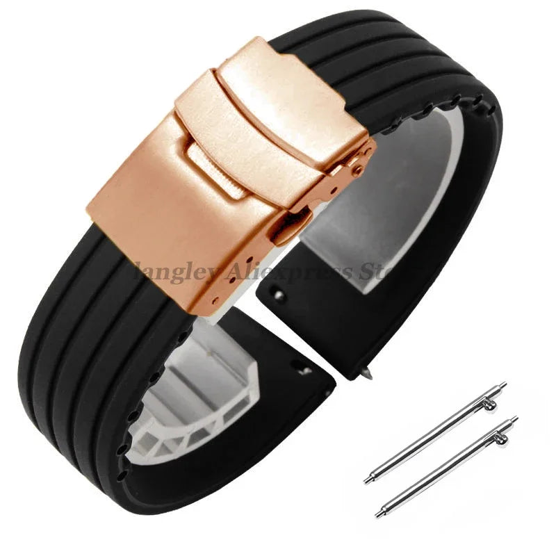 8mm 20mm 22mm 24mm Quick Release Silicone Watchband for Huawei, Fossil, Seiko & More