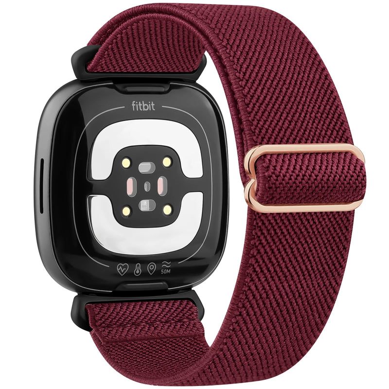 Adjustable Elastic Nylon Strap for Fitbit Versa 3/4, Sense & Sense 2 – Comfortable & Breathable